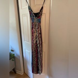 Colorful Sequined Jumpsuit